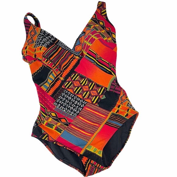 Gottex Other - Gottex One Piece Swimsuit Bright Tribal Print - 16